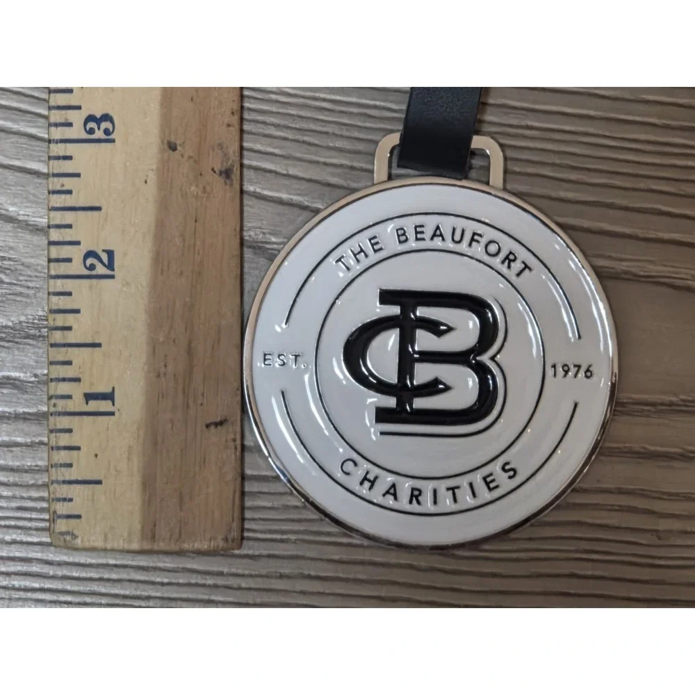 Beaufort Charities Metal Luggage Tag Keychain 3' New